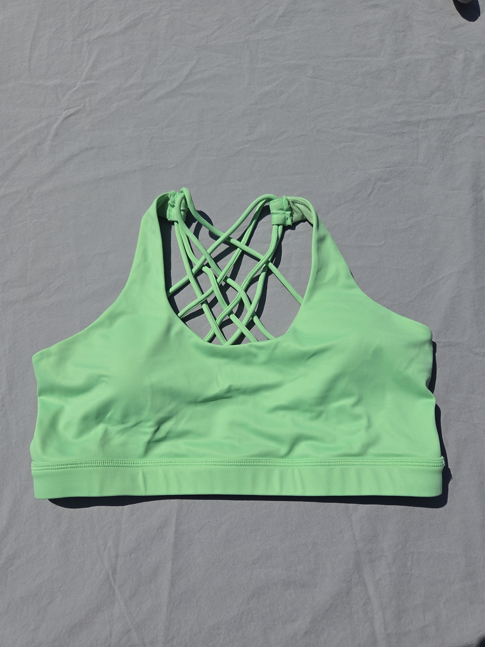 Constantly Varied Gear CVG Summer Green Butterfly Back Sports Bra M EUC